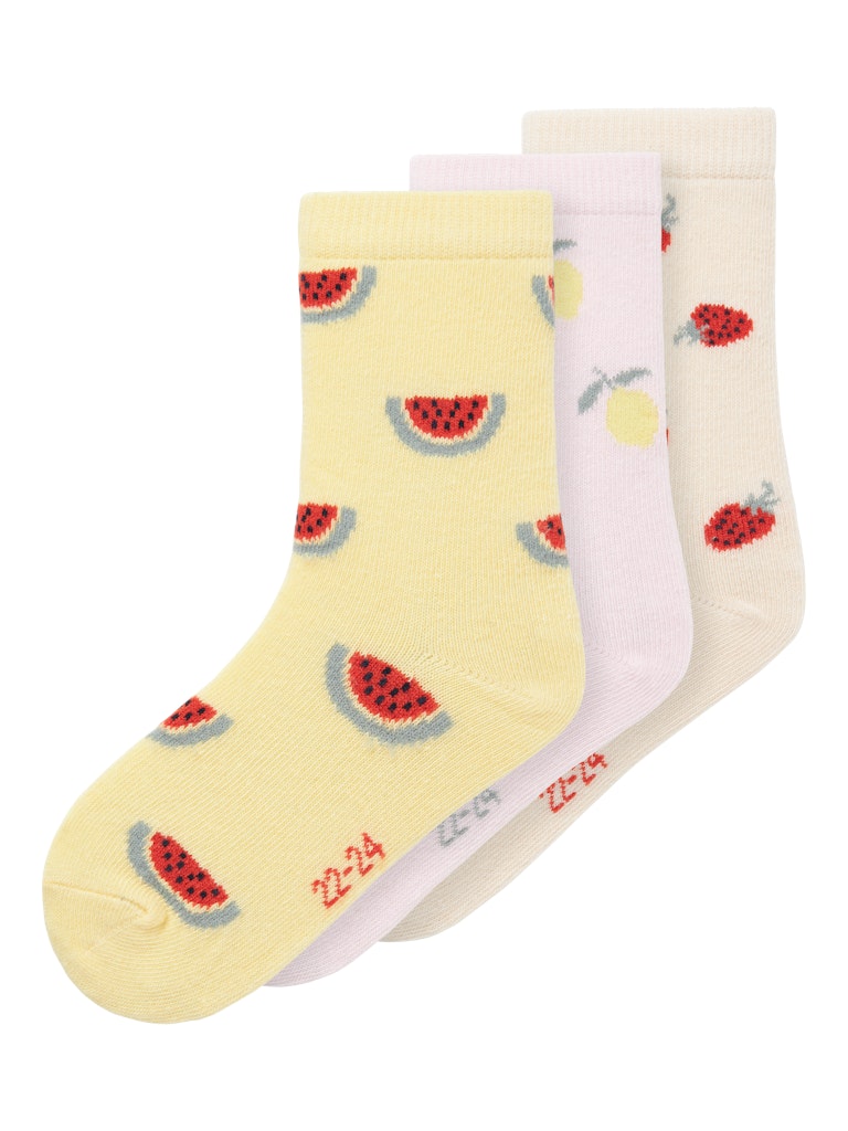 Girls 3-Pack Socks - Fruity