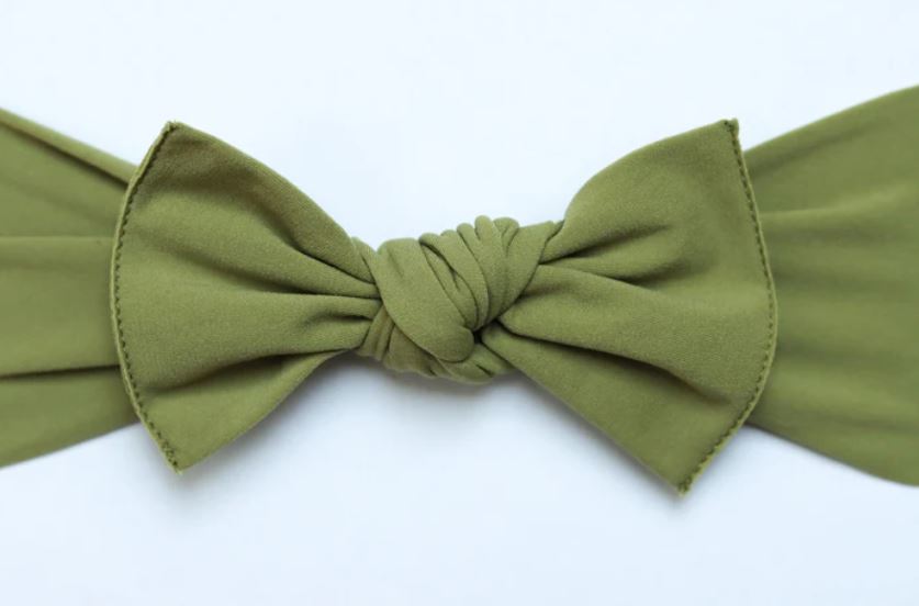 Little Bow Pip OLIVE GREEN Pippa Bow Hairband