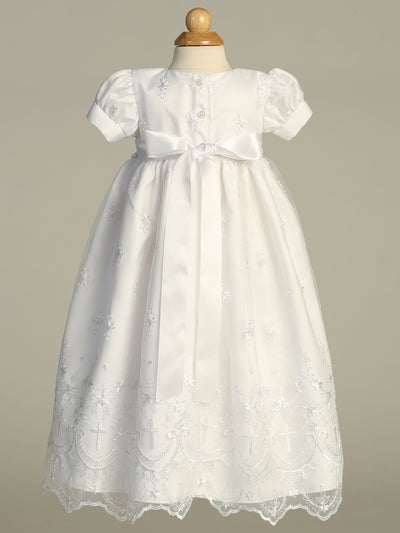 Christening Gown with Full Organza Lace