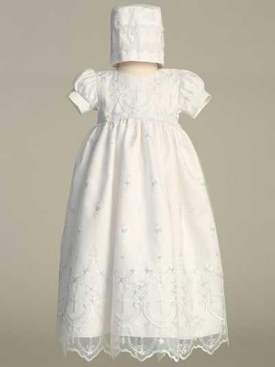 Christening Gown with Full Organza Lace