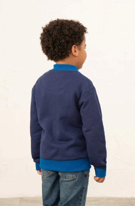 Lighthouse Boys Blue Tractor Sweat Jacket - Spencer