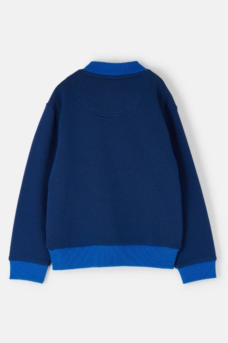 Lighthouse Boys Blue Tractor Sweat Jacket - Spencer