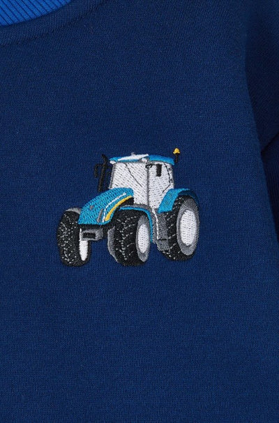 Lighthouse Boys Blue Tractor Sweat Jacket - Spencer