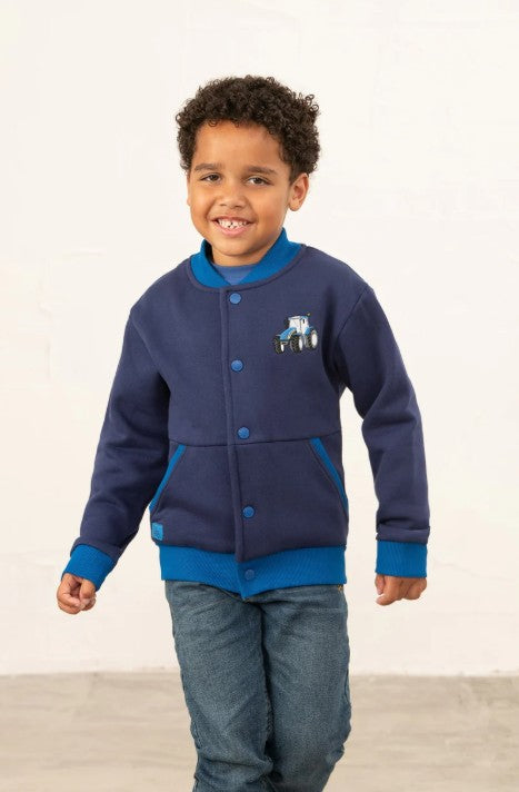 Lighthouse Boys Blue Tractor Sweat Jacket - Spencer