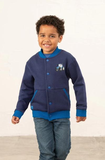 Lighthouse Boys Blue Tractor Sweat Jacket - Spencer