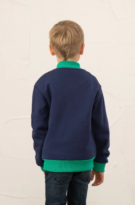 Lighthouse Boys Green Tractor Sweat Jacket - Spencer