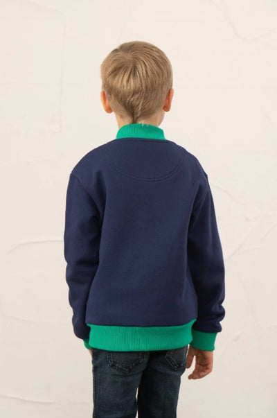 Lighthouse Boys Green Tractor Sweat Jacket - Spencer