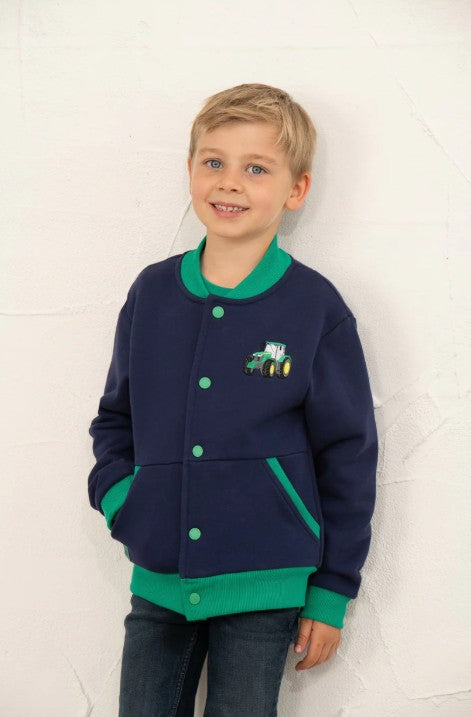 Lighthouse Boys Green Tractor Sweat Jacket - Spencer