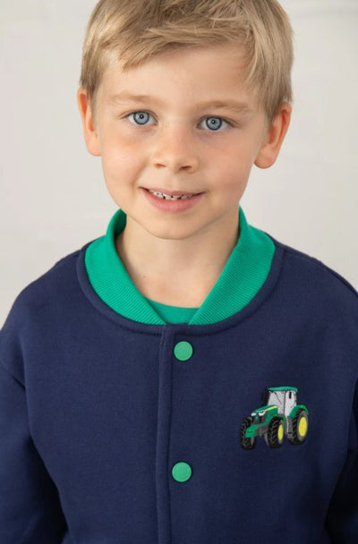 Lighthouse Boys Green Tractor Sweat Jacket - Spencer