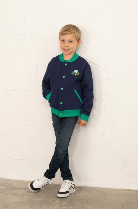Lighthouse Boys Green Tractor Sweat Jacket - Spencer