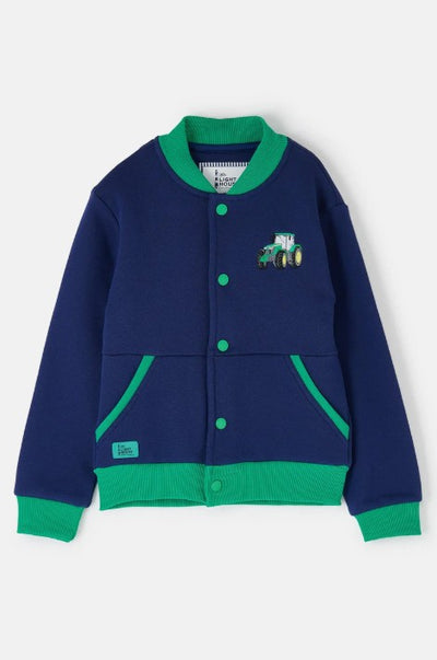 Lighthouse Boys Green Tractor Sweat Jacket - Spencer