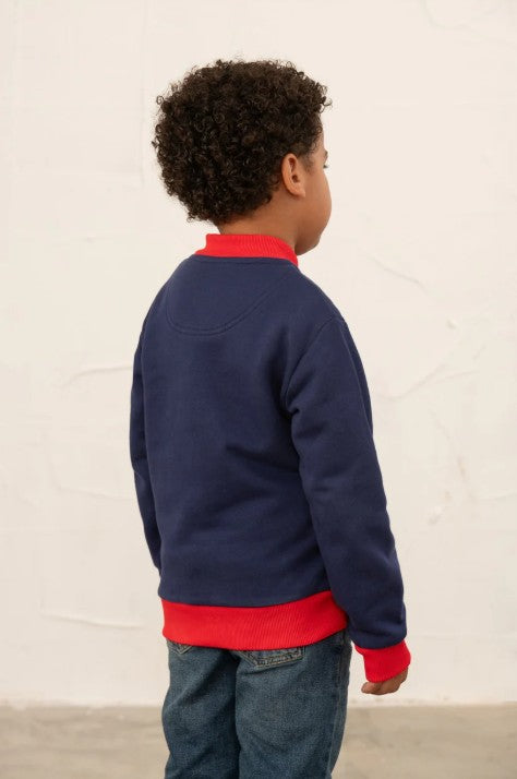 Lighthouse Boys Red Tractor Sweat Jacket - Spencer