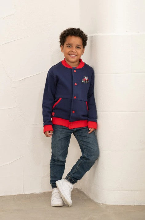 Lighthouse Boys Red Tractor Sweat Jacket - Spencer