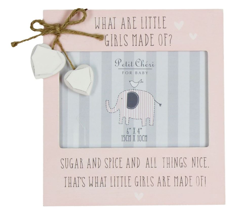 Baby Girl Photo Frame - What Are Little Girls Made Of?