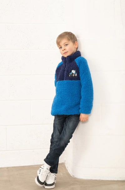 Lighthouse Boys Blue Tractor Caden Fleece