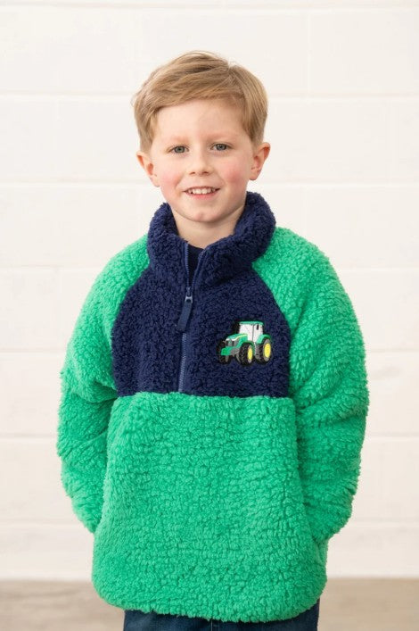 Lighthouse Boys Green Tractor Caden Fleece