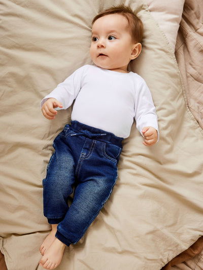 Baby Boy Dark Denim Sweat Jeans