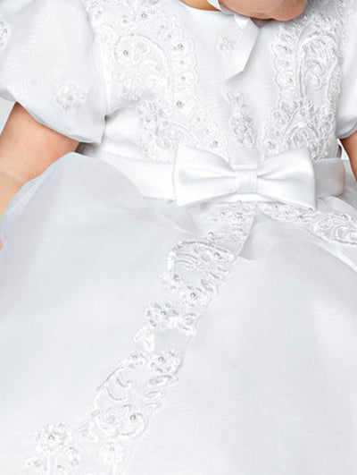 Sarah Louise Christening Gown with Matching Bonnet - 001165