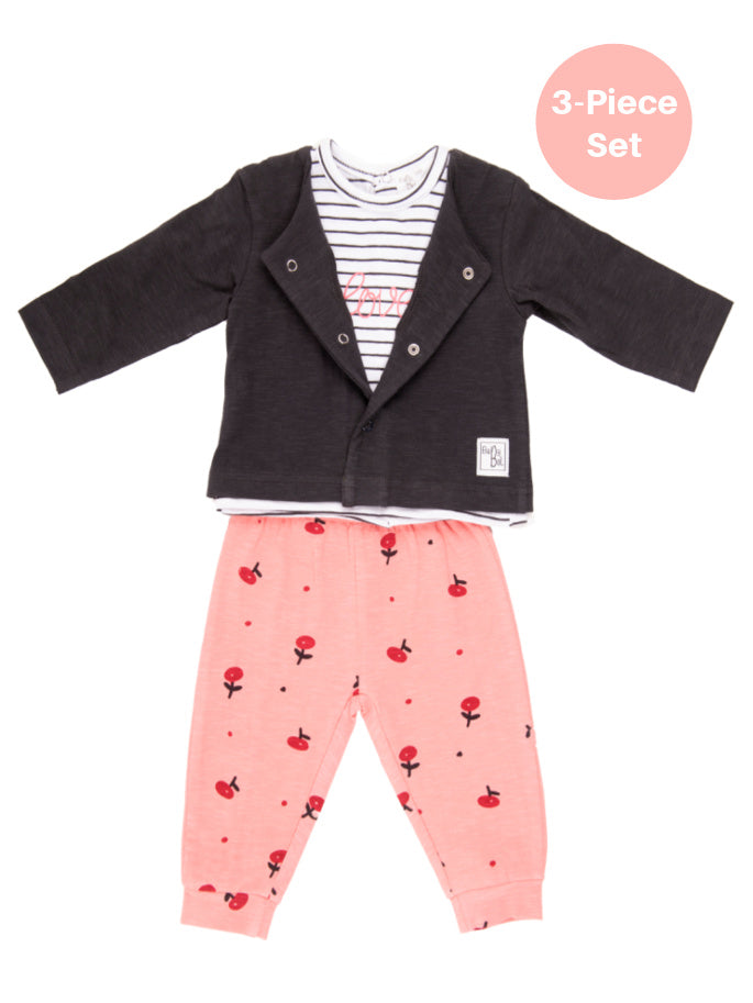 Baby Girl 3-Piece Floral Set