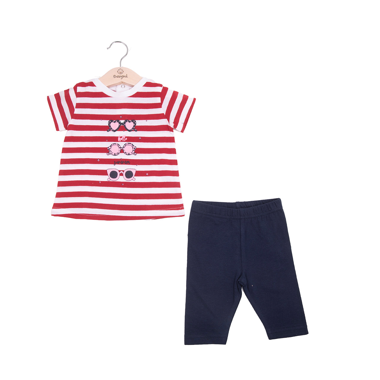 Baby Girl 2-Piece Striped T-Shirt and Legging Set