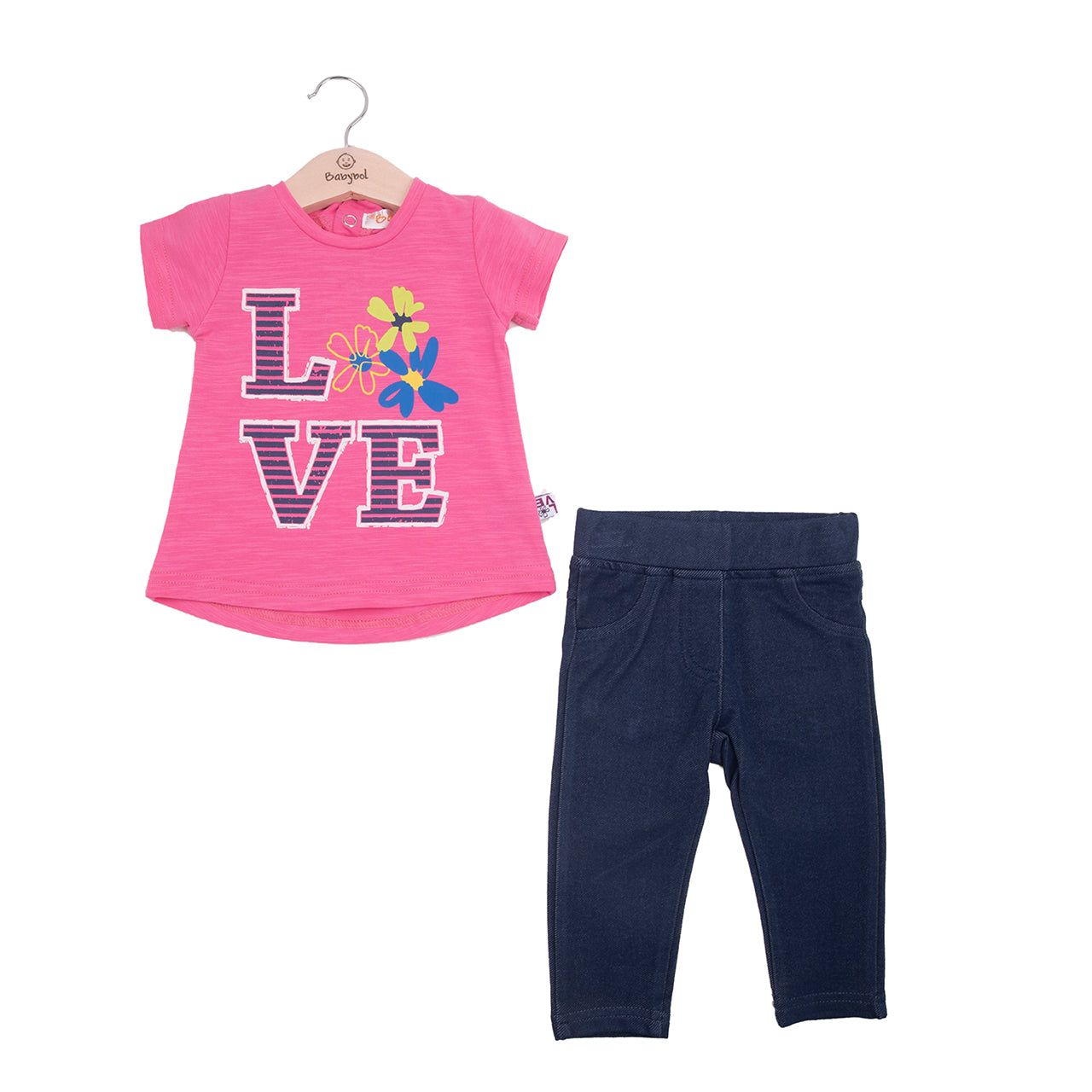 Baby Girl 2-Piece "LOVE" T-Shirt and Legging Set