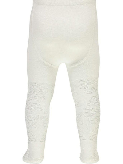 Name it Baby Girl Solid White Tights BACK