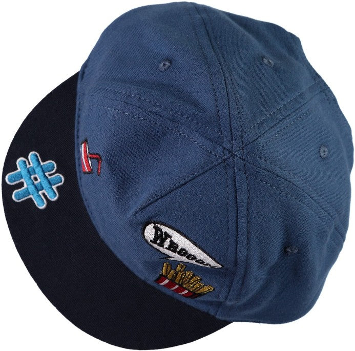 Name it Mini Boy Baseball Hats with Badges DELFT SIDE VIEW