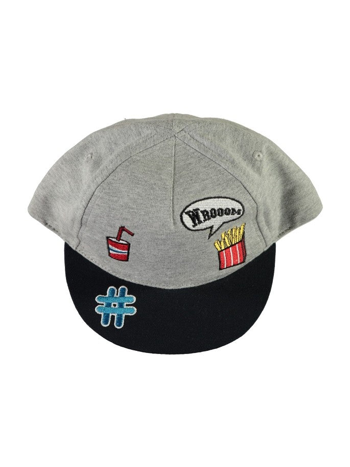 Name it Mini Boy Baseball Hats with Badges GREY MELANGE