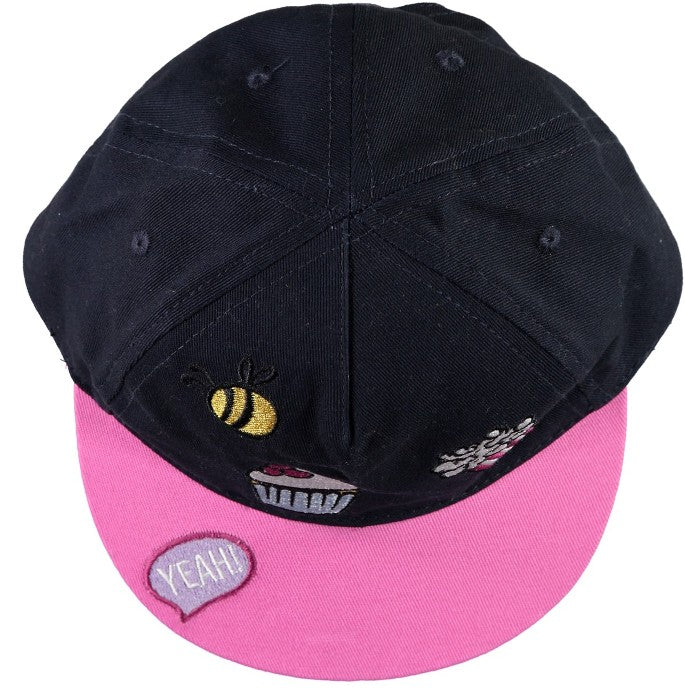 Name it Mini Girl Baseball Cap with Motifs DARK SAPPHIRE FRONT VIEW