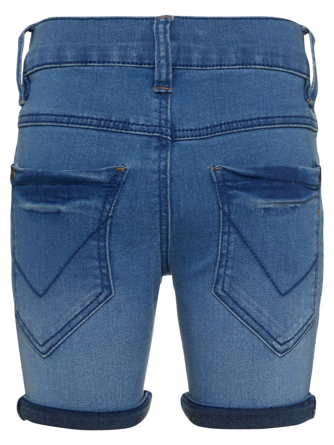 Name it Mini Boy Slim fit Light Blue Denim Long Shorts Back View