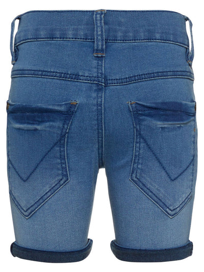Name it Mini Boy Slim fit Light Blue Denim Long Shorts Back View