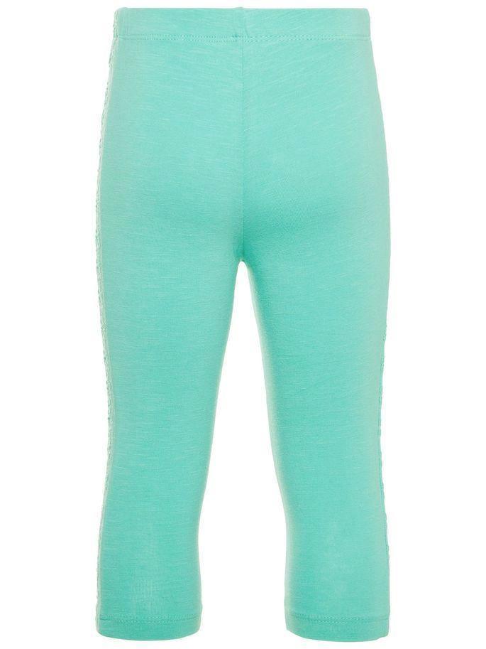 Name it Mini Girl Solid Pink & Blue Capri Leggings with Perforated Detail on Sides POOL BLUE 