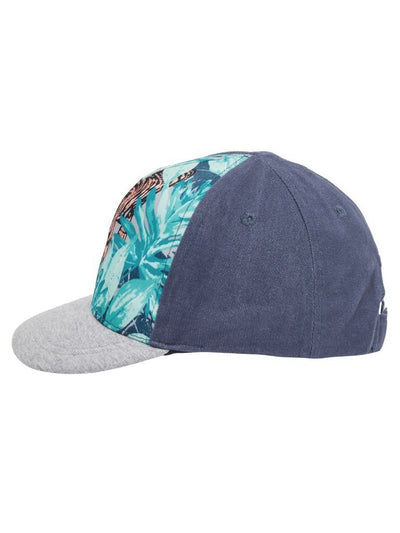 Name it Mini Boy Cap with Tiger Print in Indigo SIDE