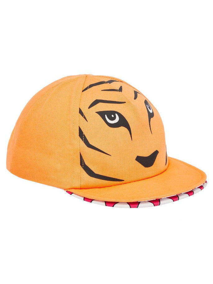 Name it Mini Boy Orange Tiger Cap with Mouth FRONT SIDE