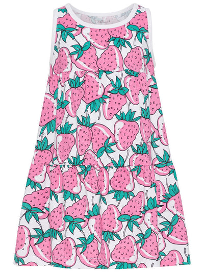 Name it Mini Girl Sleeveless Dress with Strawberry Print FRONT