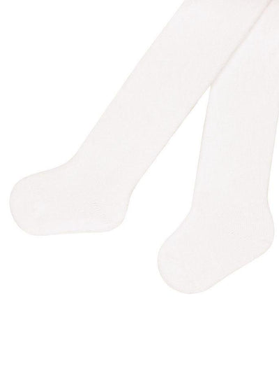 Name it Baby Girl Solid White Tights with Lace Frill on Back LEGS