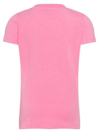 Name it Mini Girl T-Shirt with Fluffy Eyebrows in Pink BACK
