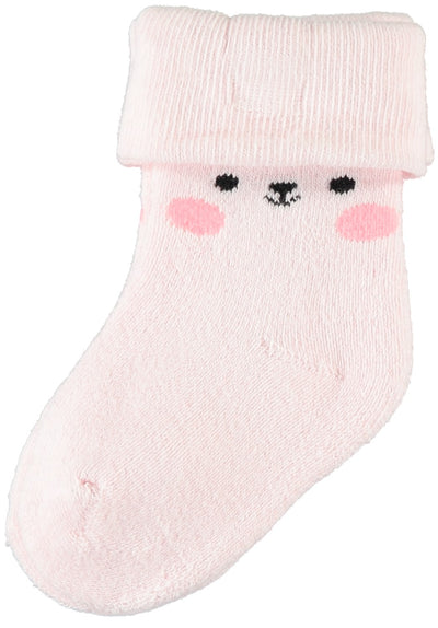 Name it Baby Girl Socks with Bear Face