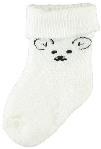 Name it Baby Girl Socks with Bear Face