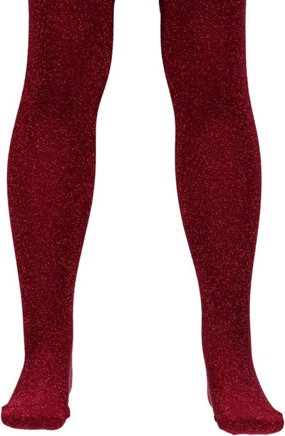 Kids Red Glitter Tights