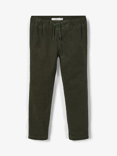 Name it Mini Boy Green Corduroy Pants with Cotton Lining
