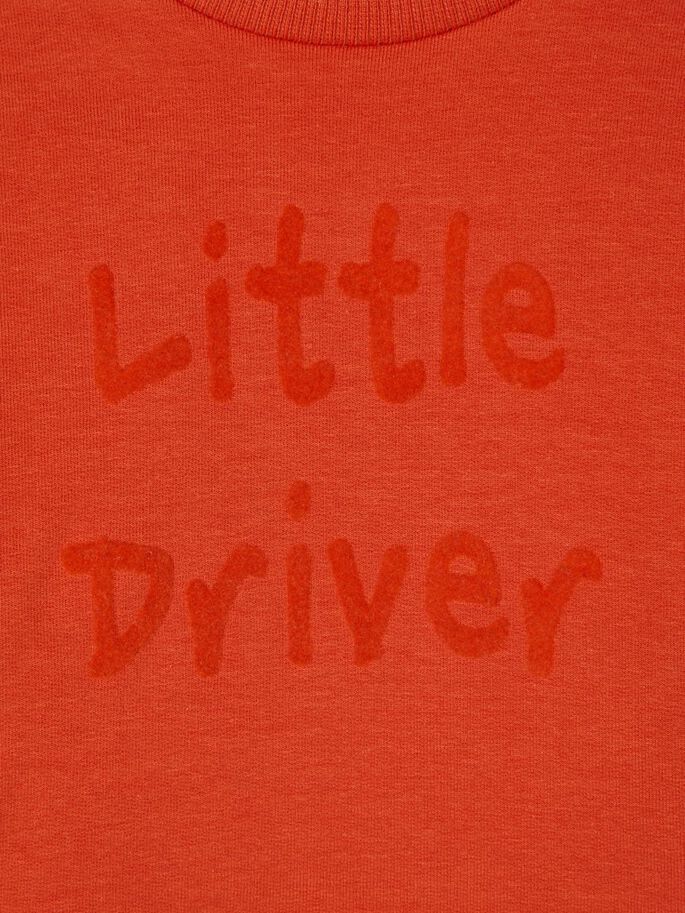 Name it Baby Boy Little Driver Orange Sweatshirt