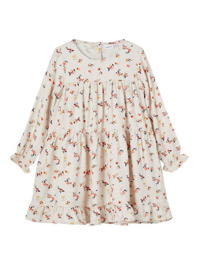 Name it Mini Girl Cream Floral Print Dress