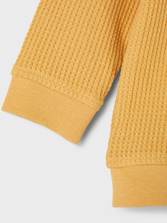 Name it Baby Boy 2-Piece Mustard Waffle Sweat Set