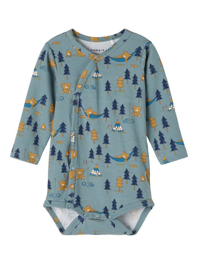 Name it Baby Boy Wrap Bodysuit - Blue