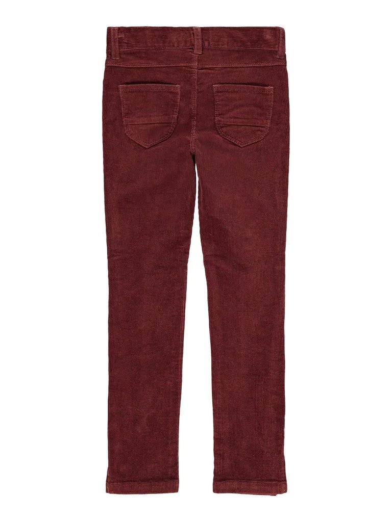 Name it Girls Cord Skinny Pants -Spiced Apple Colour