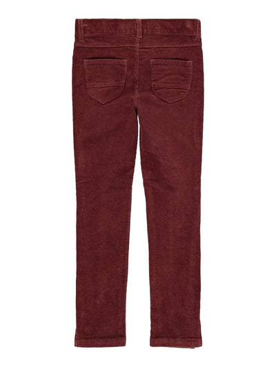 Name it Girls Cord Skinny Pants -Spiced Apple Colour