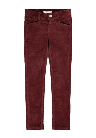 Name it Girls Cord Skinny Pants -Spiced Apple Colour