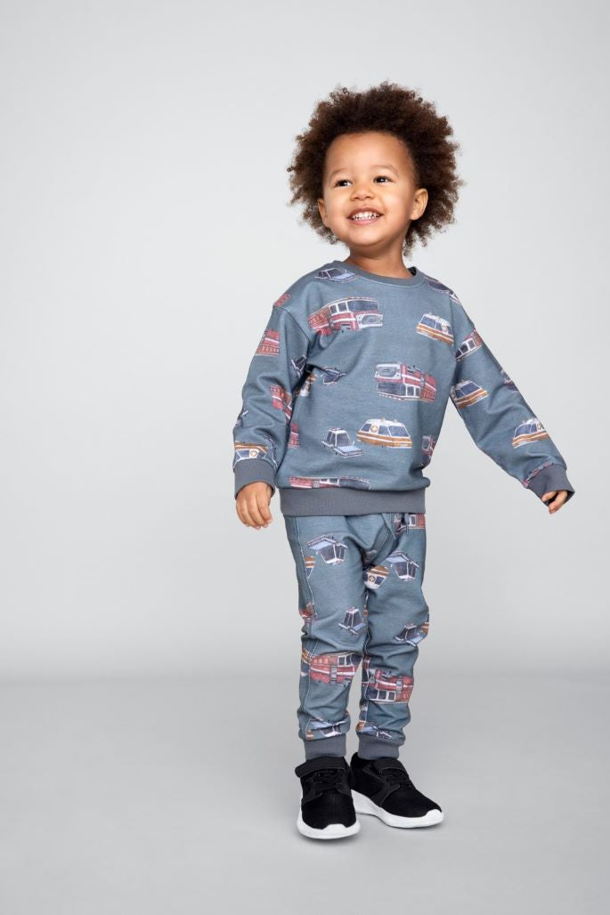 name it toddler boys tracksuit with fire engine print