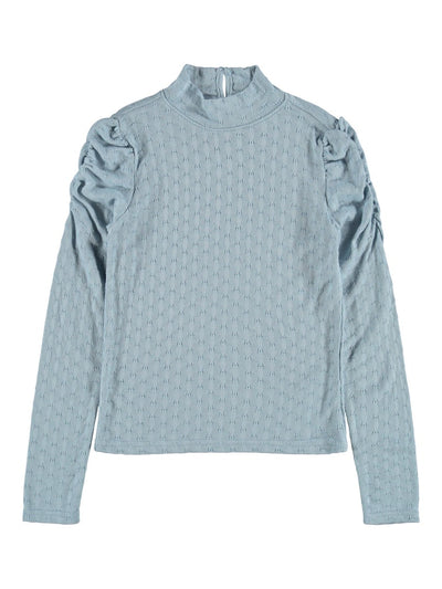 Name it Girls Long Sleeved Embroidered Cotton Top